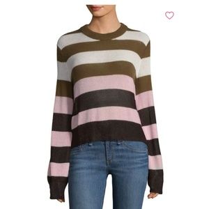 Rag & Bone Annika Striped Sweater Brown/Pink XS